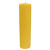 Beeswax Candle - 12 Inch Smooth Pillar - Yellow Gold