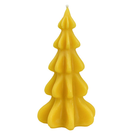 Beeswax Candle - Christmas Tree - Large - Yellow Gold