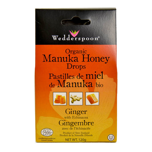 Manuka Honey Drops - Ginger with Echinacea - Organic