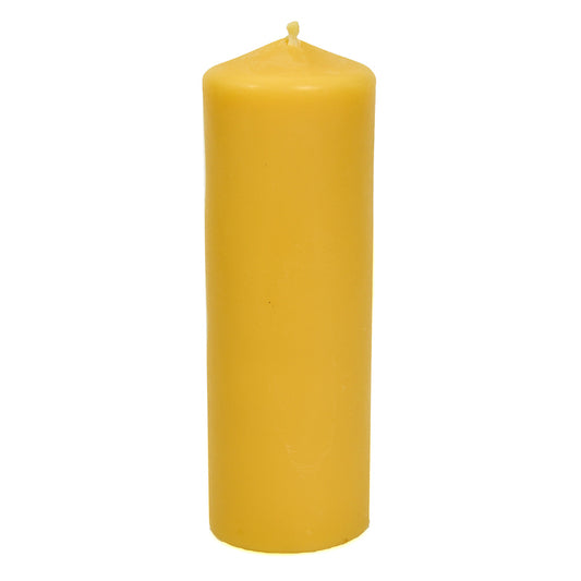Beeswax Candle - 7 Inch Smooth Pillar