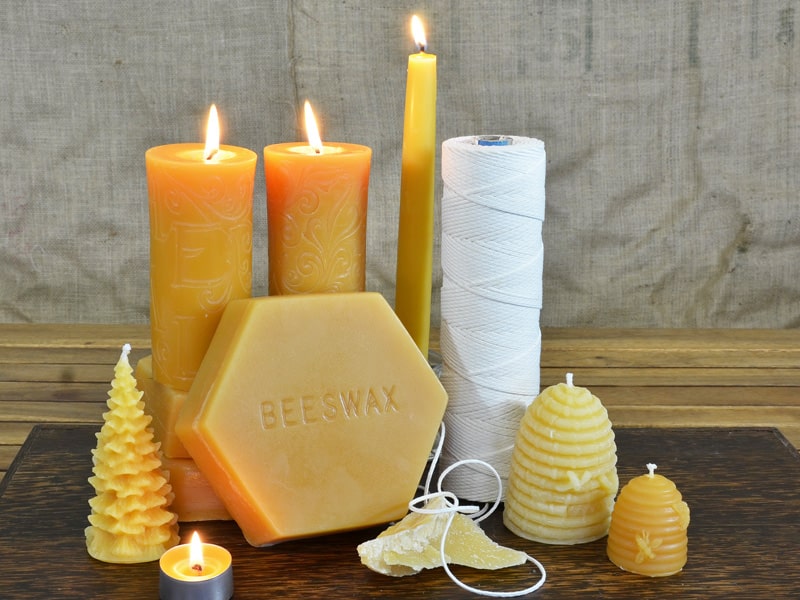 General Wax & Candle  100% beeswax tapered votive candle - General Wax &  Candle