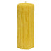 Beeswax Candle - 9 Inch Drip Pillar - Yellow Gold