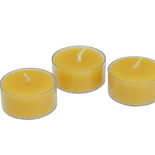 Beeswax Candle - Tea Lights - Yellow Gold - 7 pack