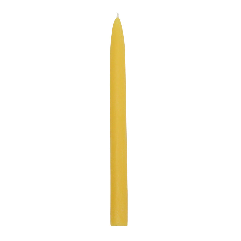 Beeswax Candle - 10 Inch Taper Candle - Yellow Gold