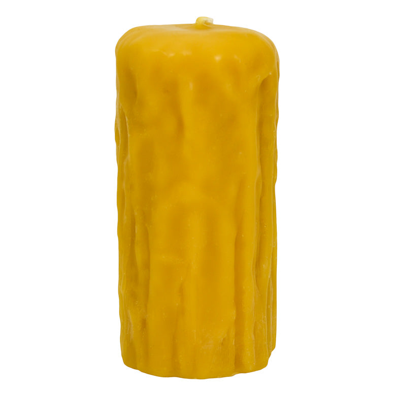 Beeswax Candle - 5 Inch Drip Pillar