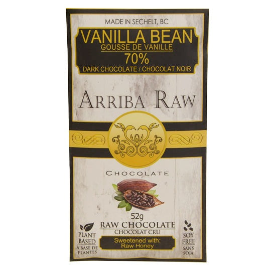 Arriba Raw Chocolate Bar - Vanilla Bean